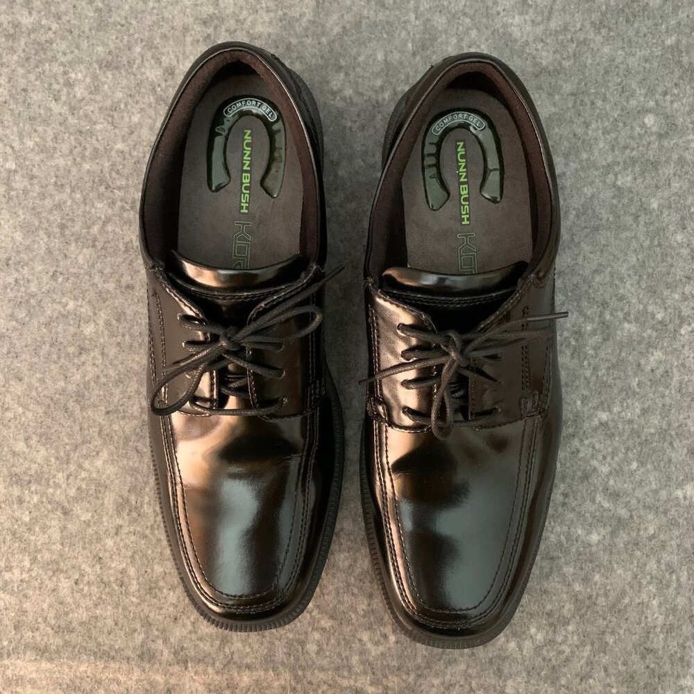 Nunn Bush Kore Men's Black Leather Lace Leather Shoes